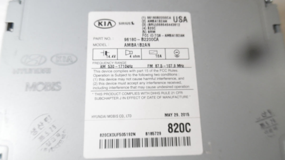 Pre-Owned Kia Soul Radio Media Receiver with Satellite and Display Z246833