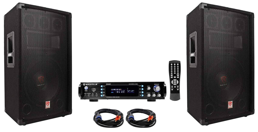 12 3-Way 1000W PA Speakers with Bluetooth Amplifier N719