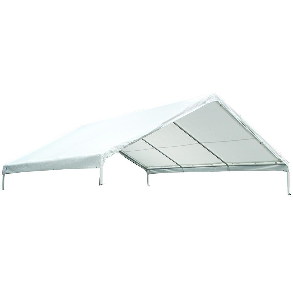 18 ft x 20 ft White Carport Canopy Cover Q786790