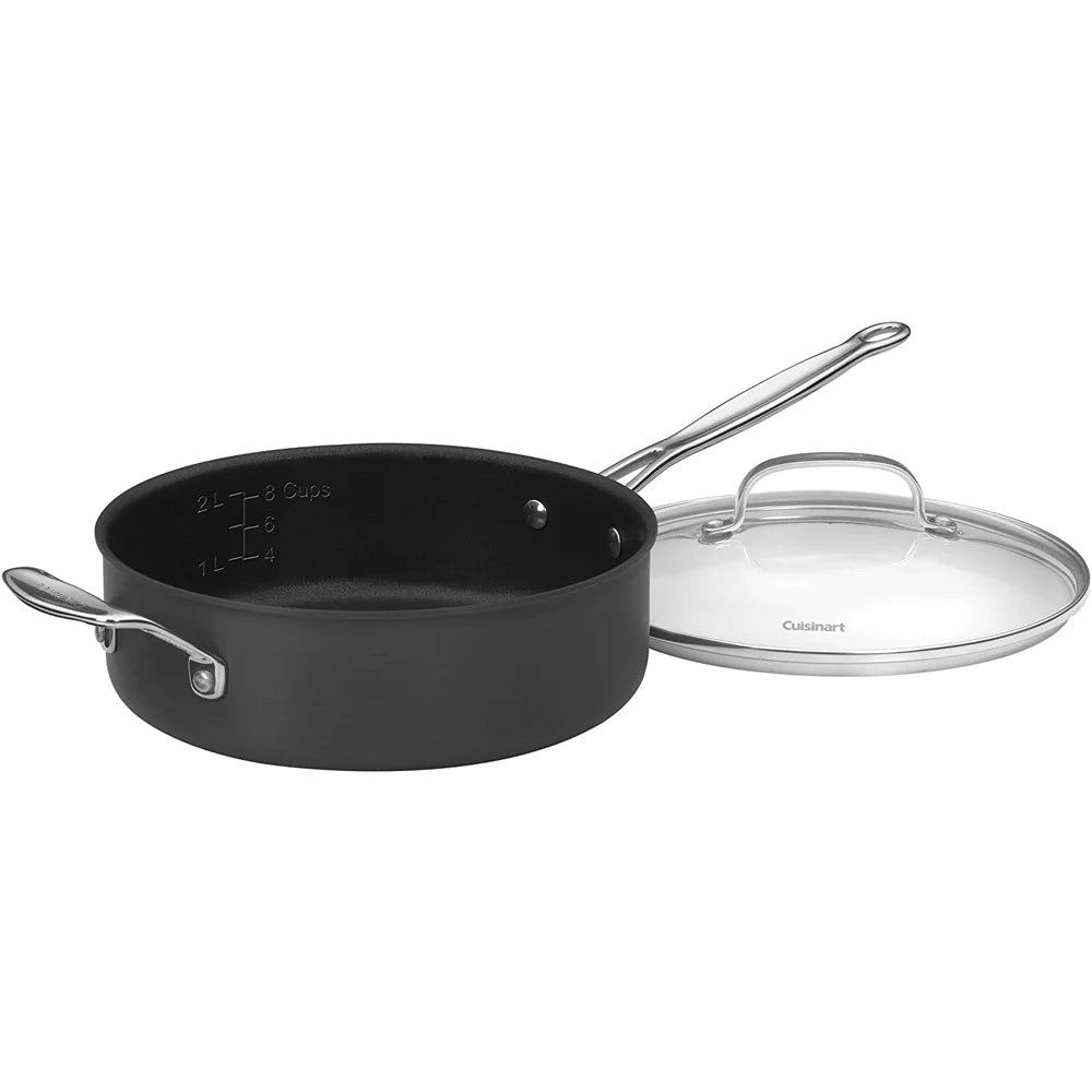 10-Piece Nonstick Hard-Anodized Cookware Set with 12-Piece Knife Set Y2251