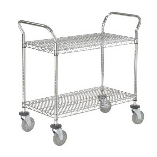 Chrome 2 Shelf Utility Cart U5534