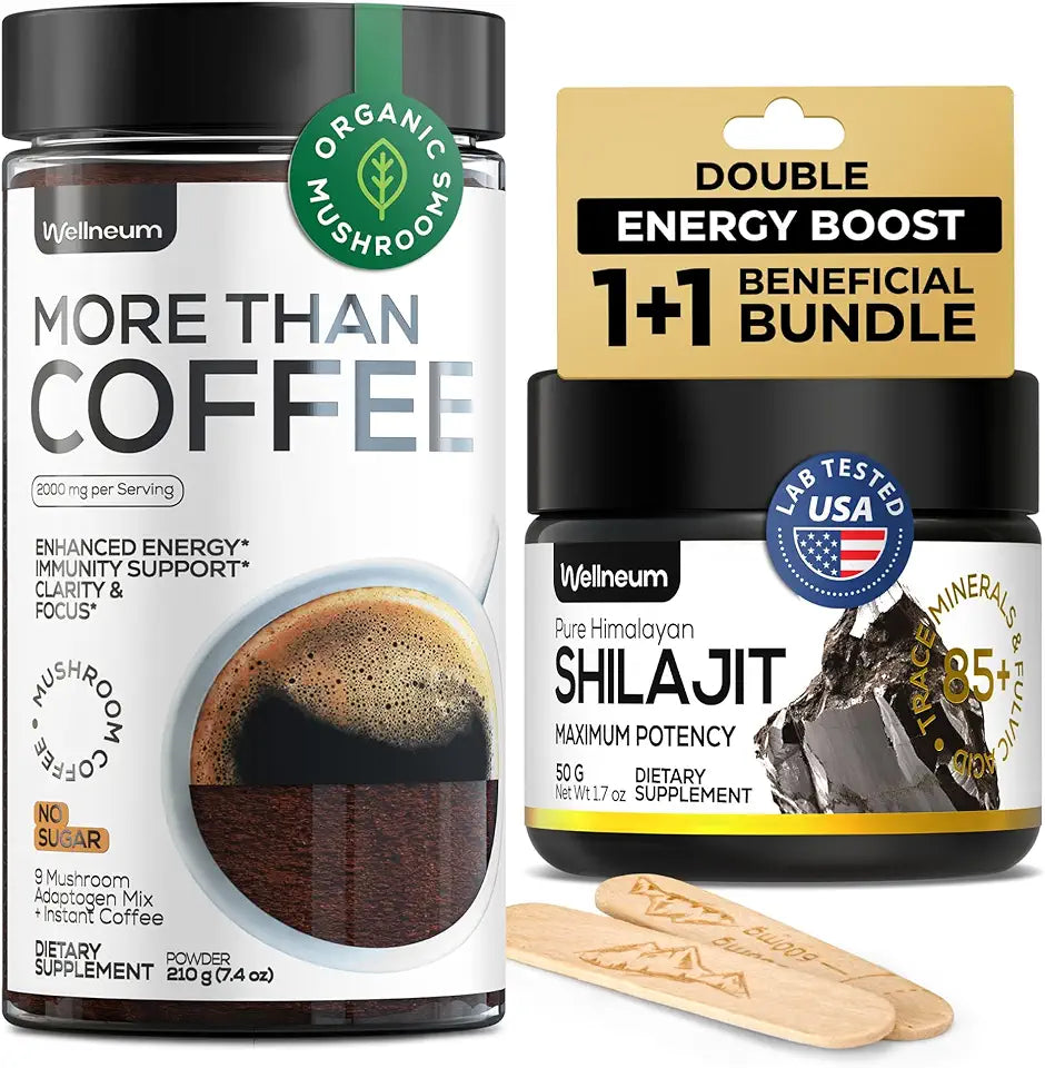Mushroom Coffee and Shilajit Resin Bundle T440