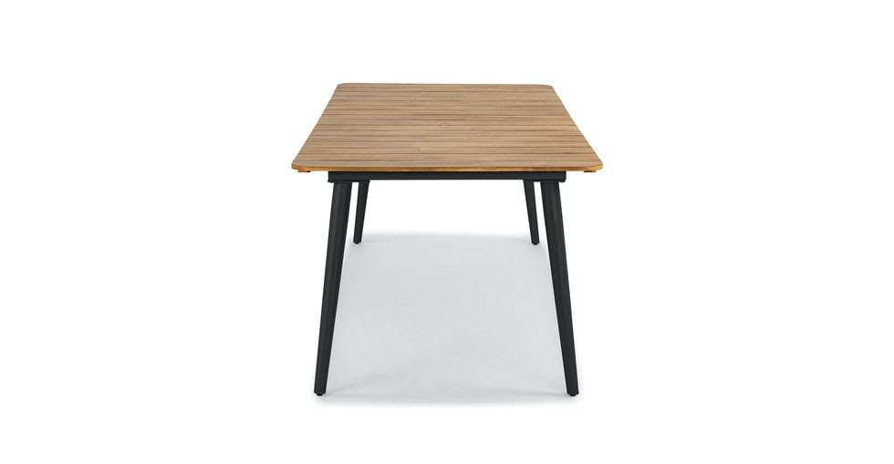 Slate Metal Legs Acacia Dining Table A720