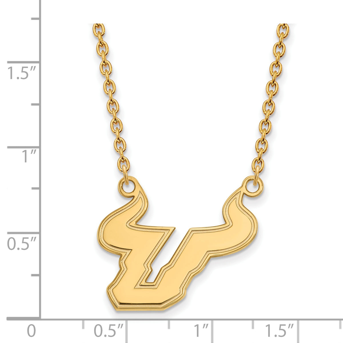 14k Gold Bull Pendant 18 inch Necklace Z9506