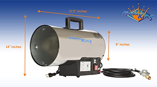 60,000 BTU Portable Propane Forced Air Heater Stainless Steel P3401