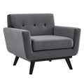 Gray Tufted Velvet Armchair Q582