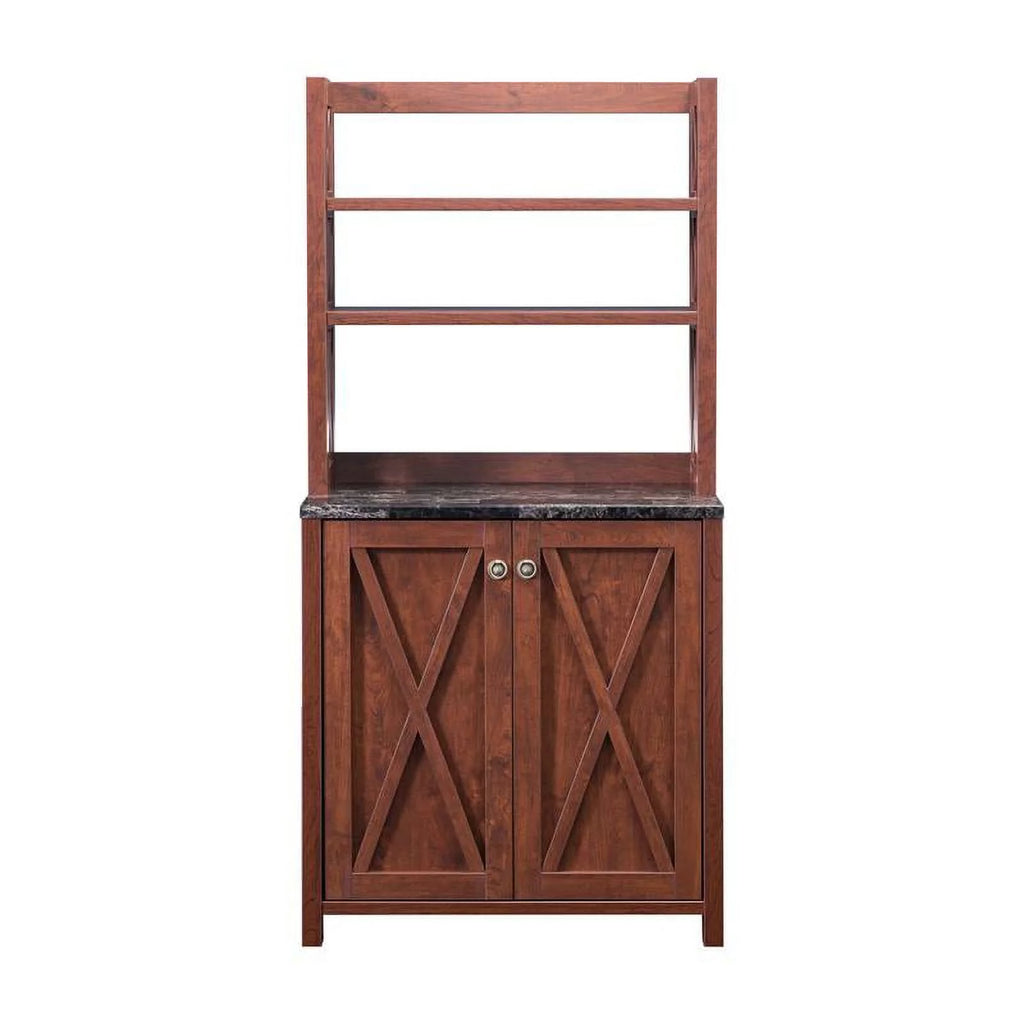 Rustic Wood Multi-Storage Baker Rack G15529
