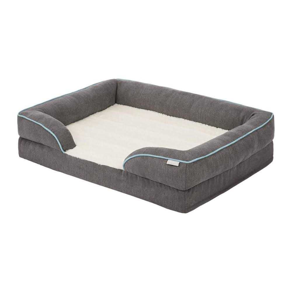 Plush Orthopedic Bolster Cat Dog Bed with Removable Cover F7585