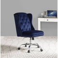 Midnight Blue Velvet Office Chair C337