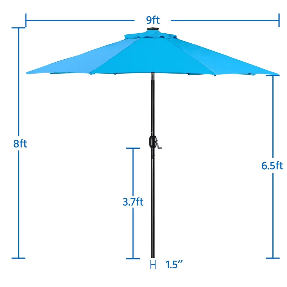 7.5ft Patio Umbrella with LED Lights F428