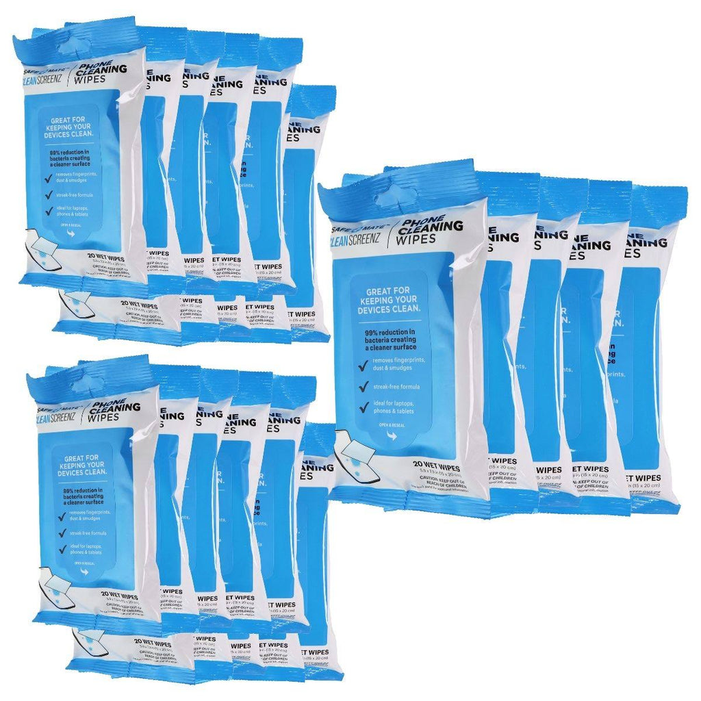 25 Packs Phone Cleaning Wipes (20 Wipe per Pack, 5.9x7.9in) N4727