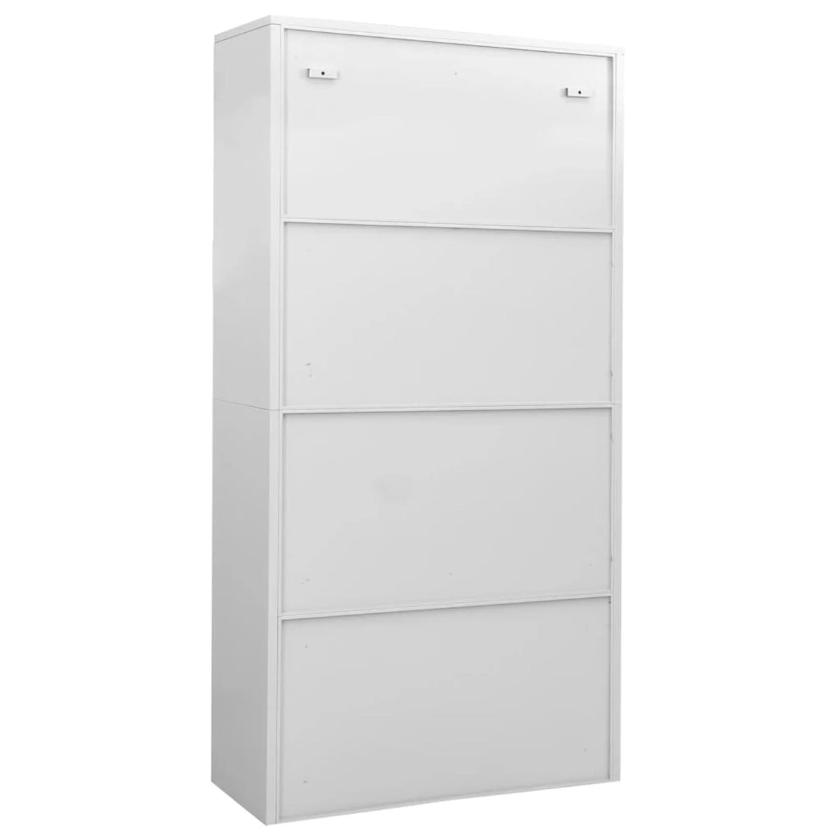 Light Gray Steel Office Cabinet with 4 Doors and Adjustable Shelves R4435