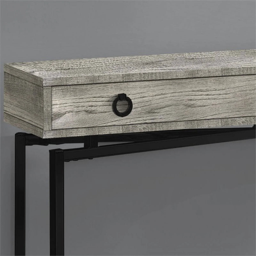 42" Mid Century Modern Wood Top Console Table G95743