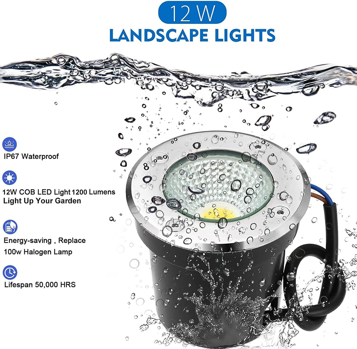 12W Warm White LED Well Light 10 Pack T996338