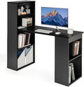 48 Inch Computer Desk with Bookshelf and CPU Stand Y71066