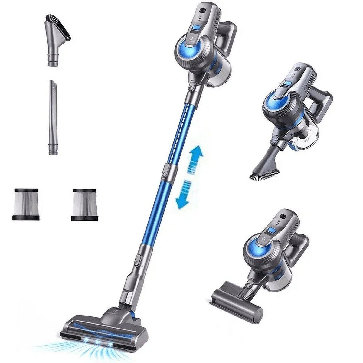 Cordless Vacuum Cleaner, 4 in 1 Handheld Lightweight Blue Q679762