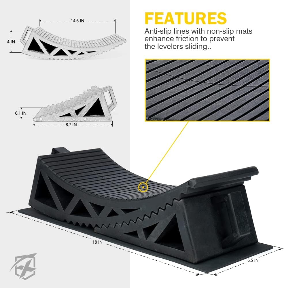 RV Leveling System Kit 2PCS with Anti-Slip Mats Y1678