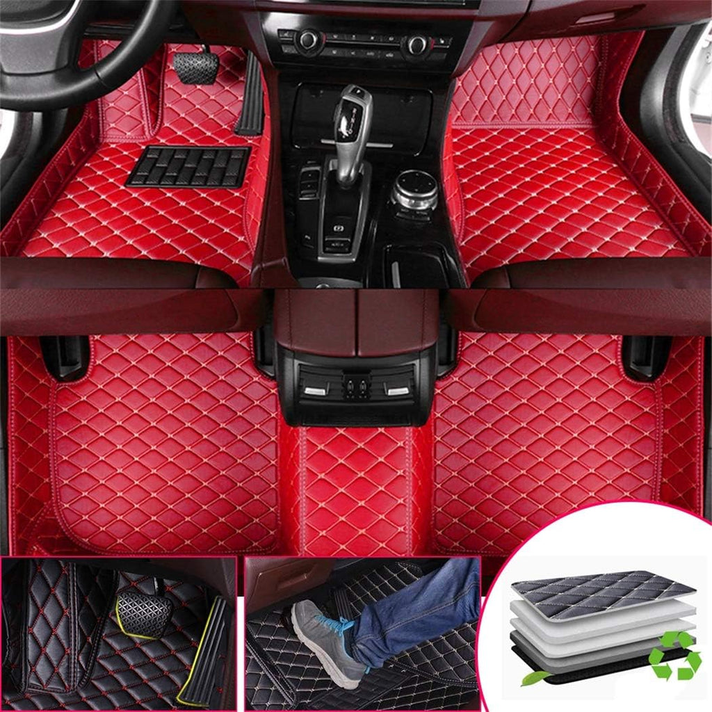 Black Beige Custom Car Floor Mats for Honda Civic Q313282