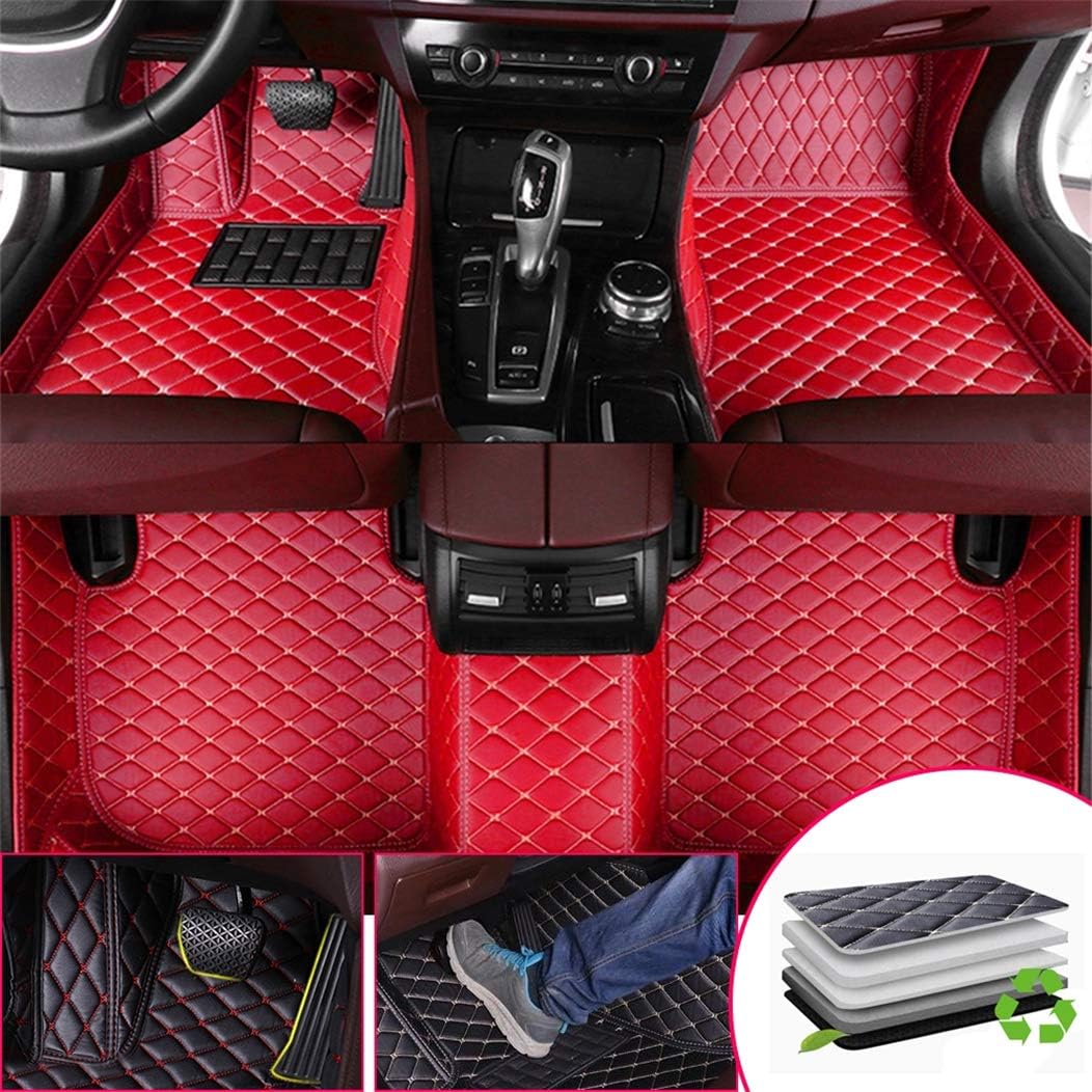 Black Beige Custom Car Floor Mats for Honda Civic Q313282