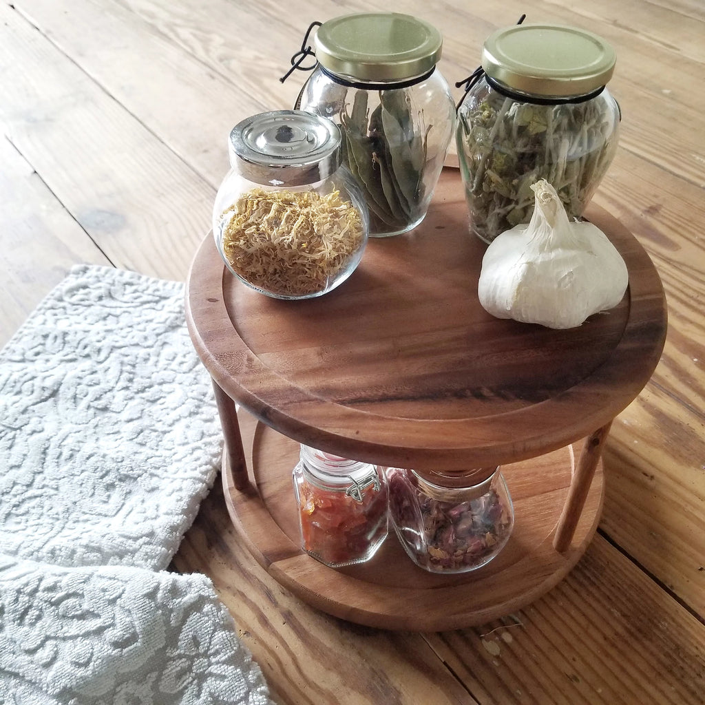Acacia 2-Tier Turn Table D86310