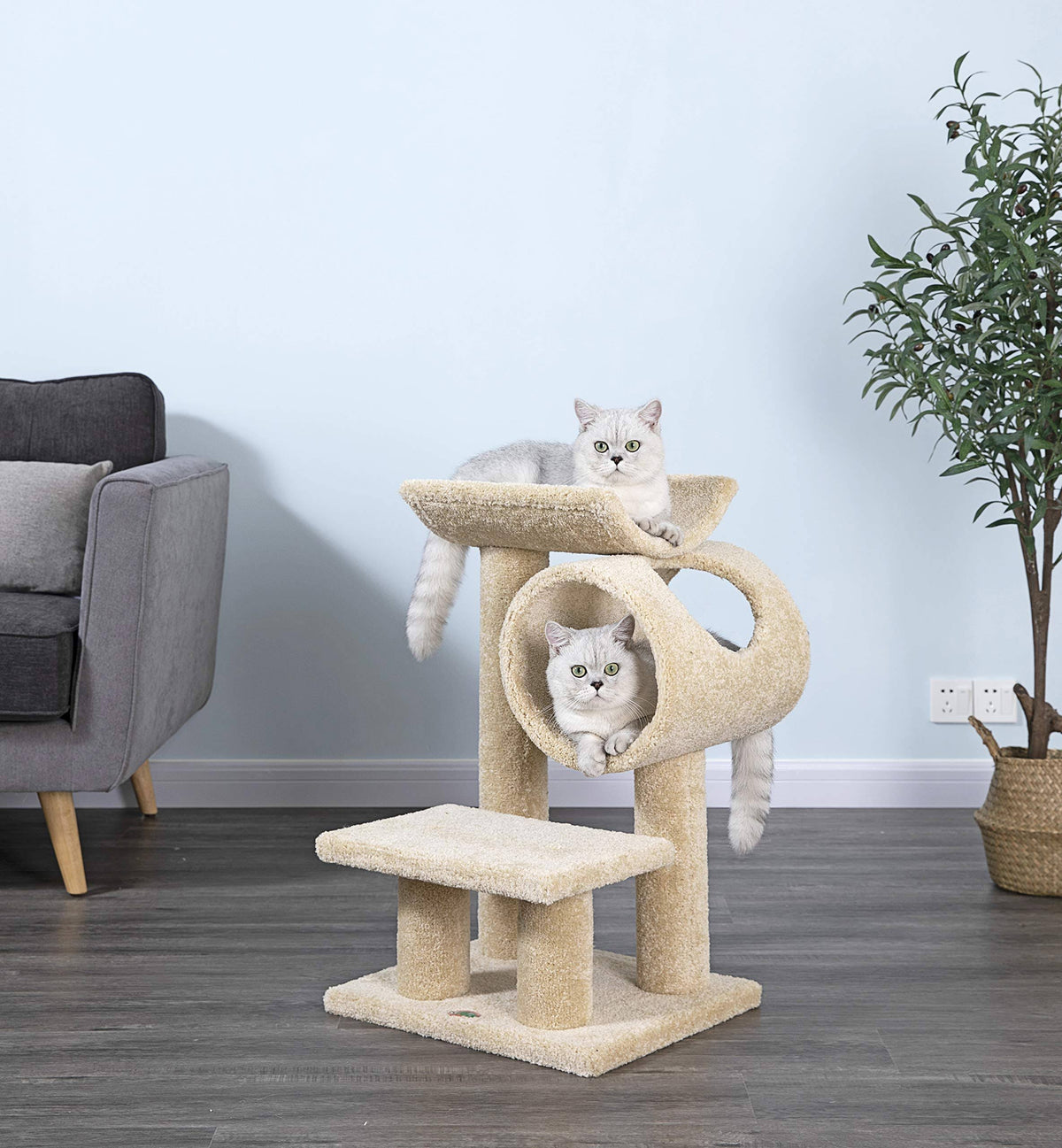 Carpeted Cat Tree R246