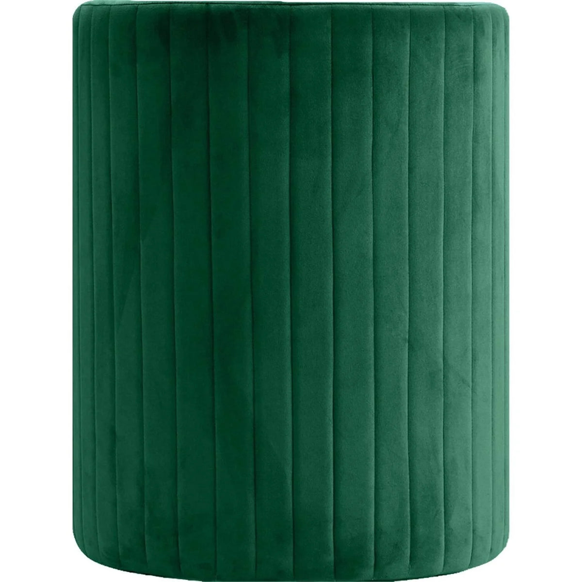 Green Velvet Round Arm Chair with Ottoman Y336