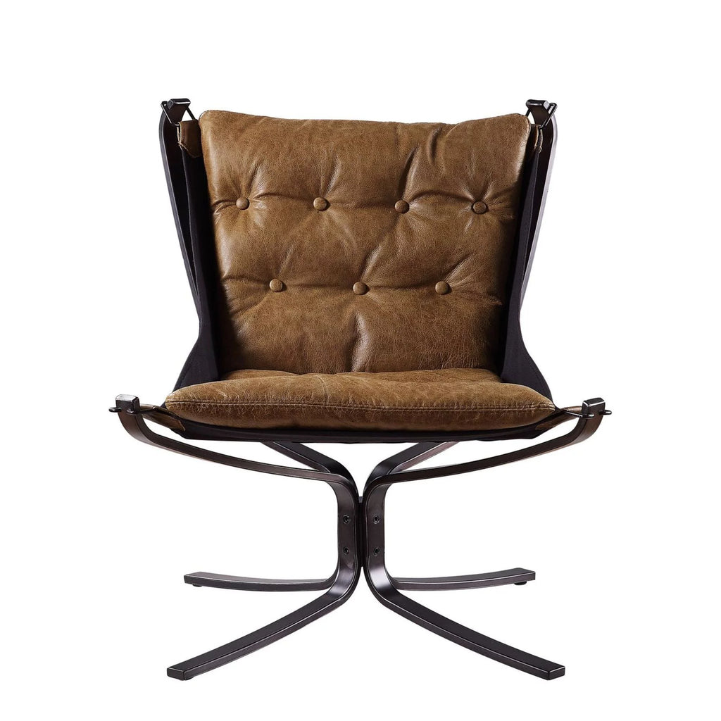 Coffee Top Grain Leather Accent Chair D663124