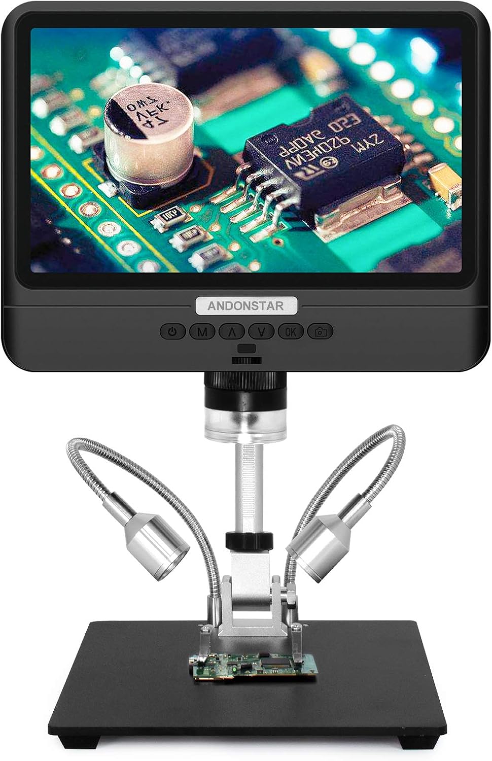 Digital Microscope 7 Inches LCD 1080P 200X Magnification Soldering Tool K66494