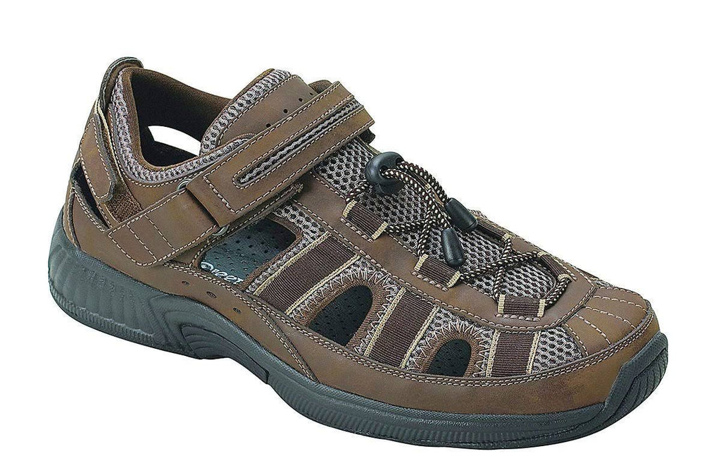 Brown Leather Orthofeet Men&s Shoes W53367