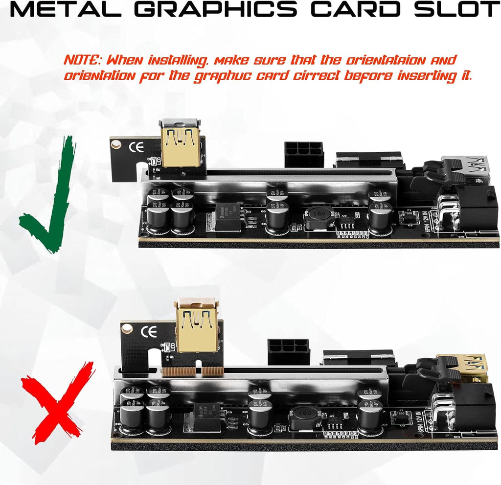 6 Pack PCI-E GPU Riser with 60cm USB 3.0 Cable G404678