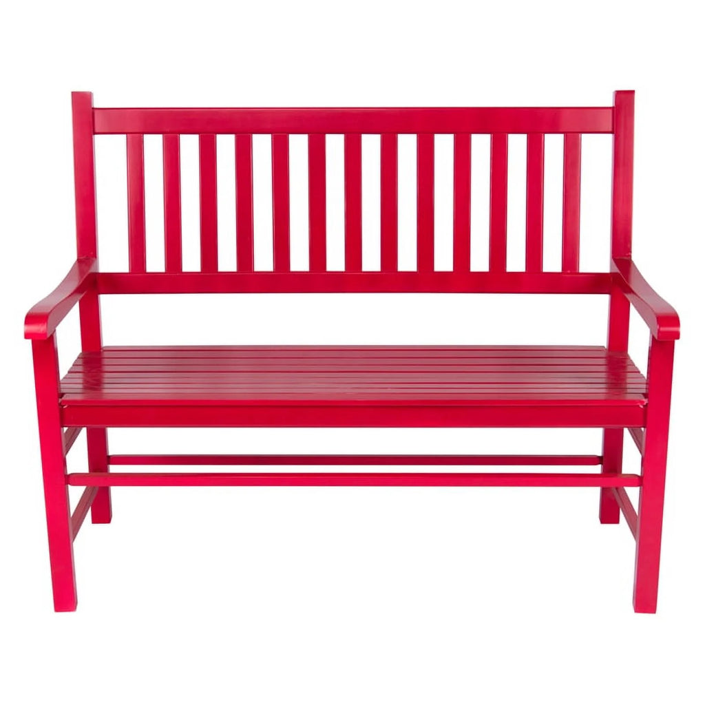 Red Hardwood Patio Bench I1255