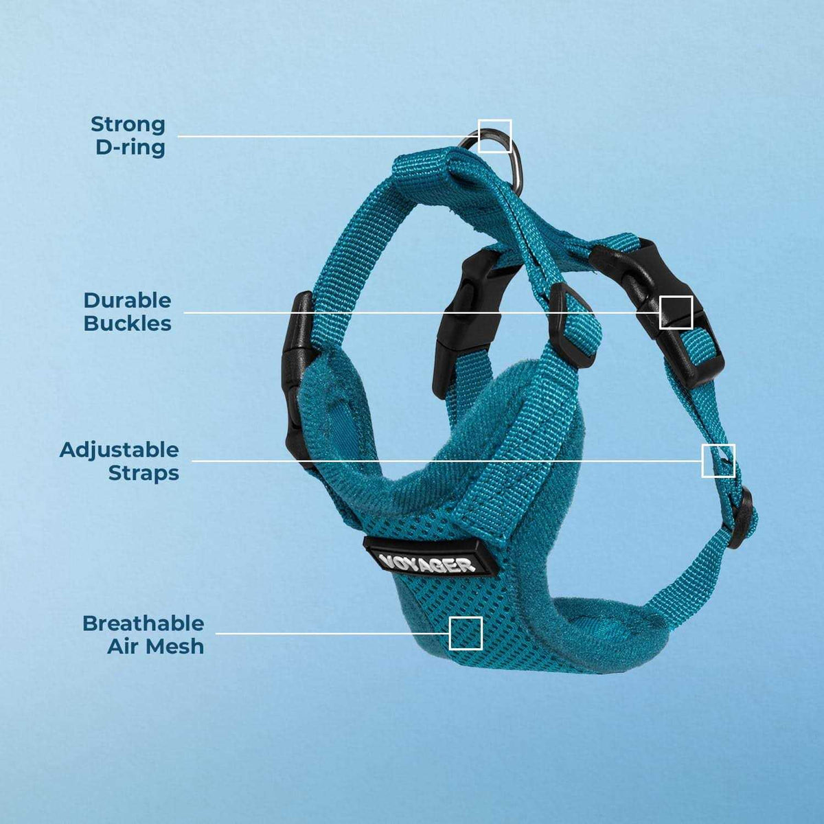 Adjustable All Weather Mesh Step-in Pet Harness K3281