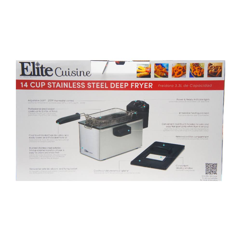 3.5-Quart Immersion Deep Stainless Steel Fryer A379434