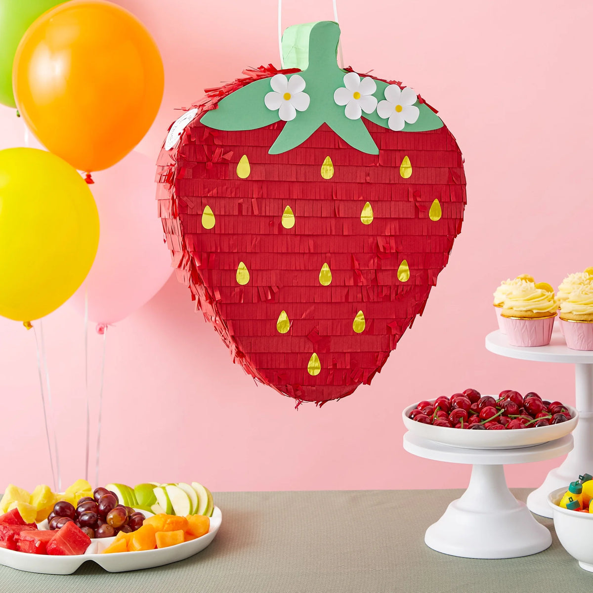 Strawberry Pinata, 16.5 x 13 x 3 in J25309