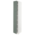 White High Cabinet with Shelves and 2 Doors V2678