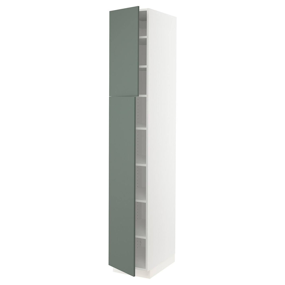 White High Cabinet with Shelves and 2 Doors V2678