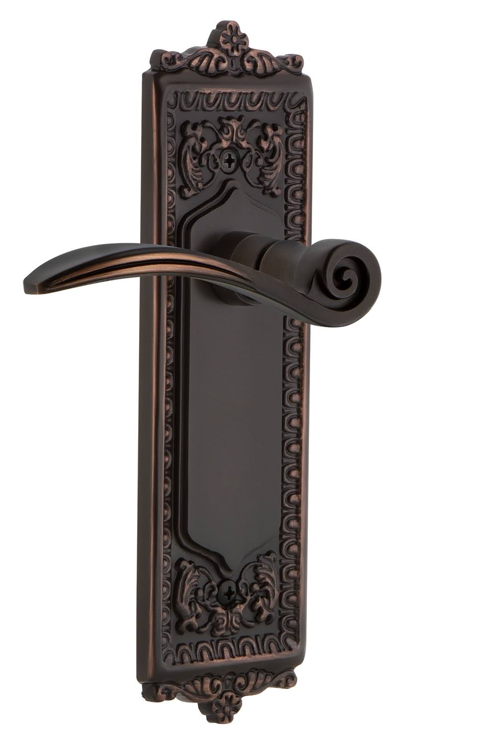 Swan Passage Door Lever Set with Egg and Dar Timeless Bronze R2801