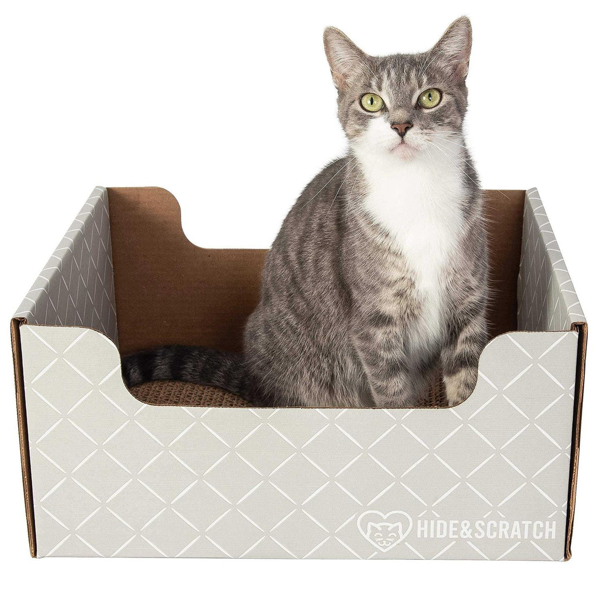 Extra-Large Heavy Duty Cardboard Cat Scratcher and Lounger Box Z682
