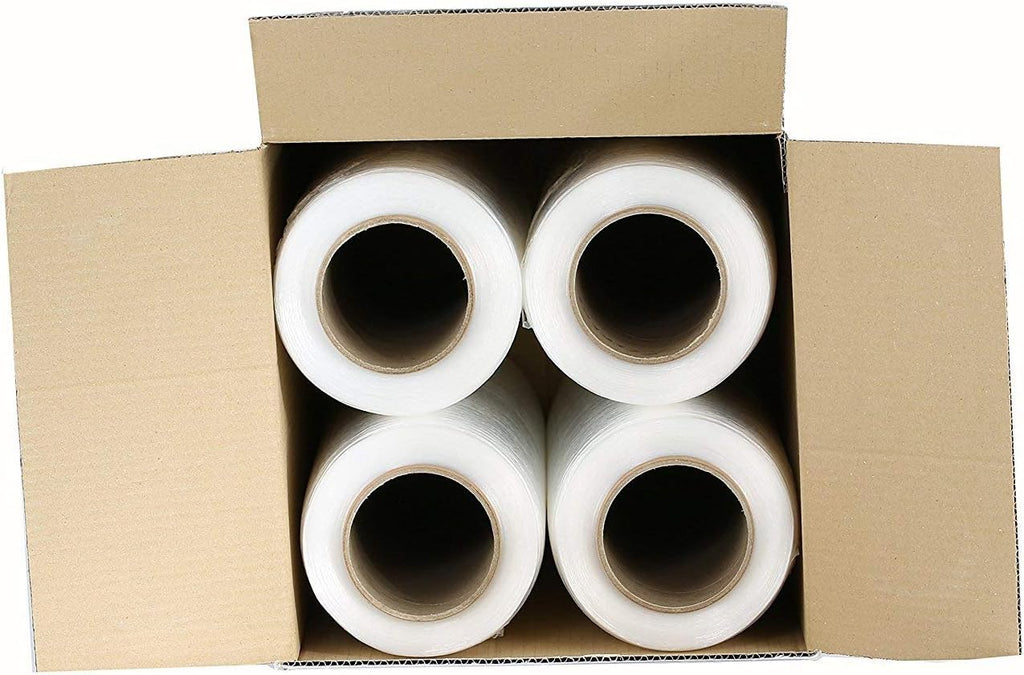 4 Rolls 18" x 1500 Ft 55 Gauge Clear Stretch Film R584