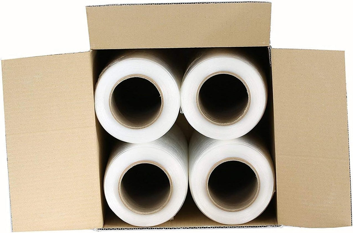 4 Rolls 18" x 1500 Ft 55 Gauge Clear Stretch Film R584