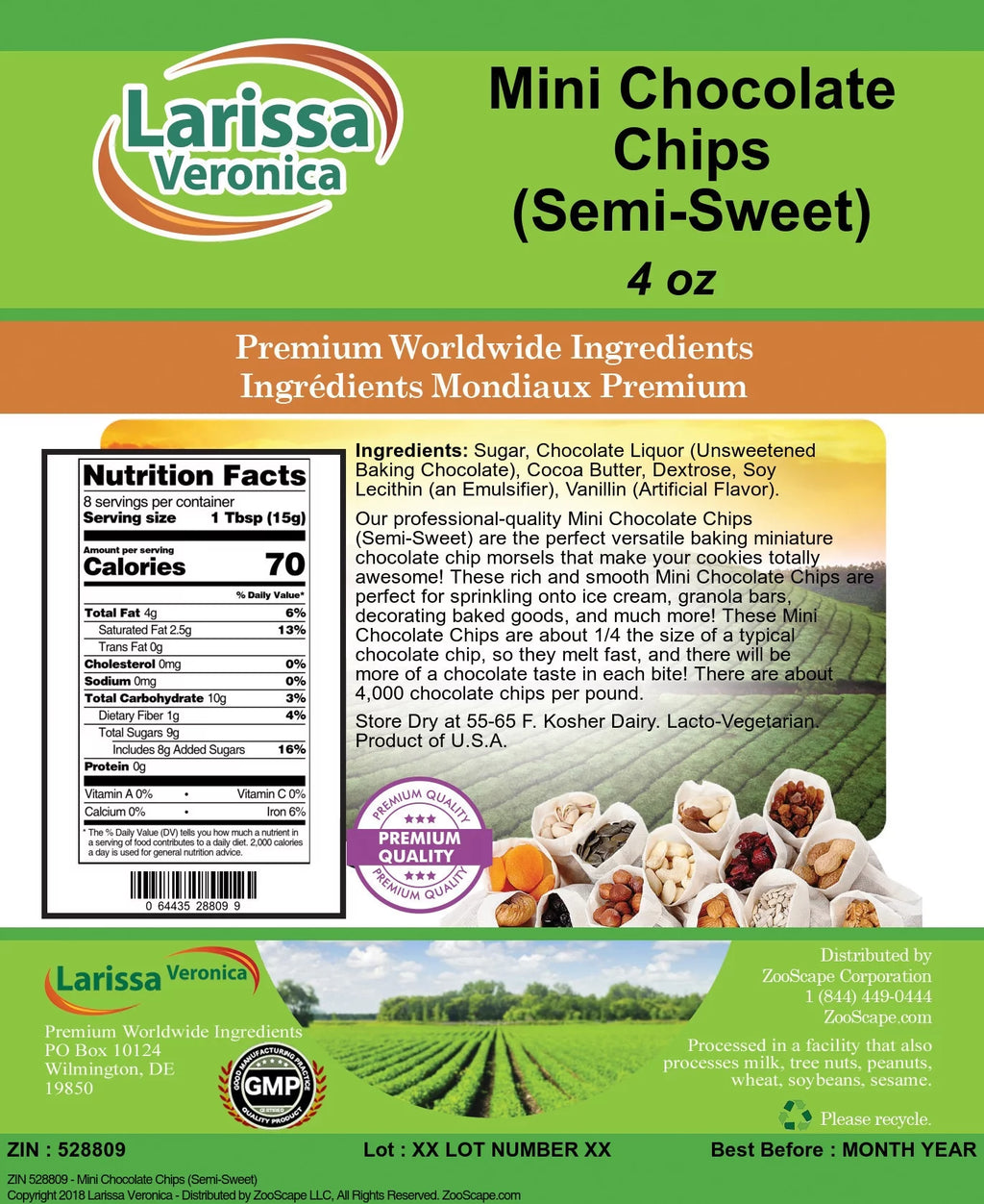 Mini Chocolate Chips Semi-Sweet 4 oz 3-Pack F773