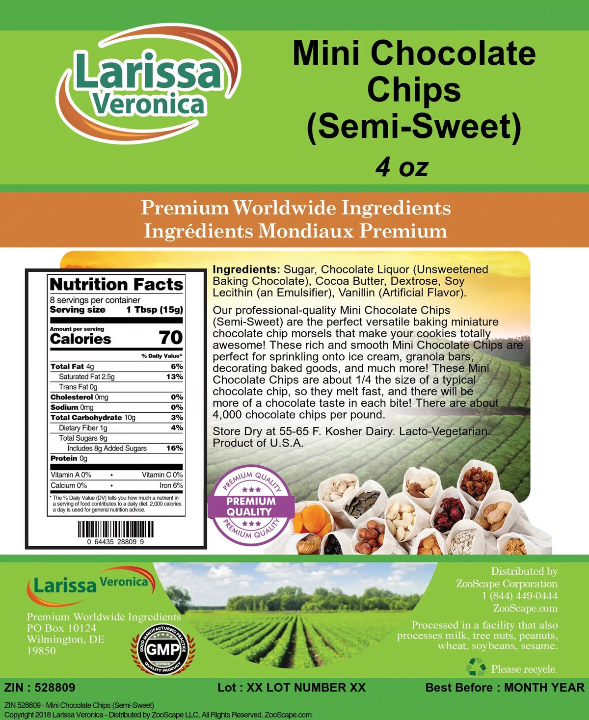 Mini Chocolate Chips Semi-Sweet 4 oz 3-Pack F773