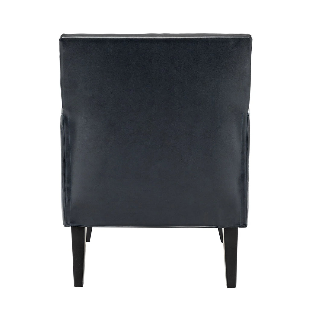 Polyester Accent Chair with Solid Wooden Legs Set of 2 U380111