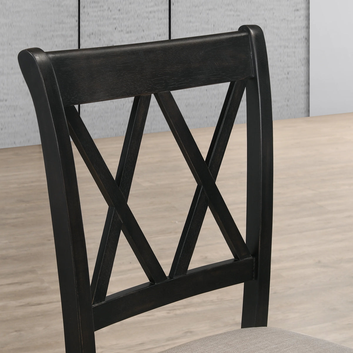 7-Piece Dining Set with 6 Cross-Back Chairs X802310