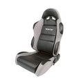 Gray Vinyl Velour Left Racing Seat R410