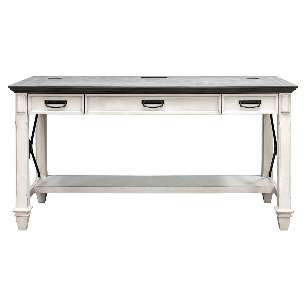 White Wood Height Adjustable Sit/Stand Desk E2950
