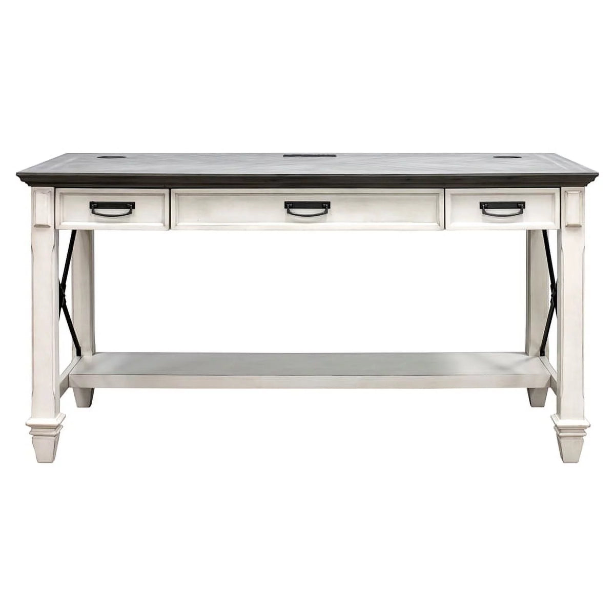 White Wood Height Adjustable Sit/Stand Desk E2950