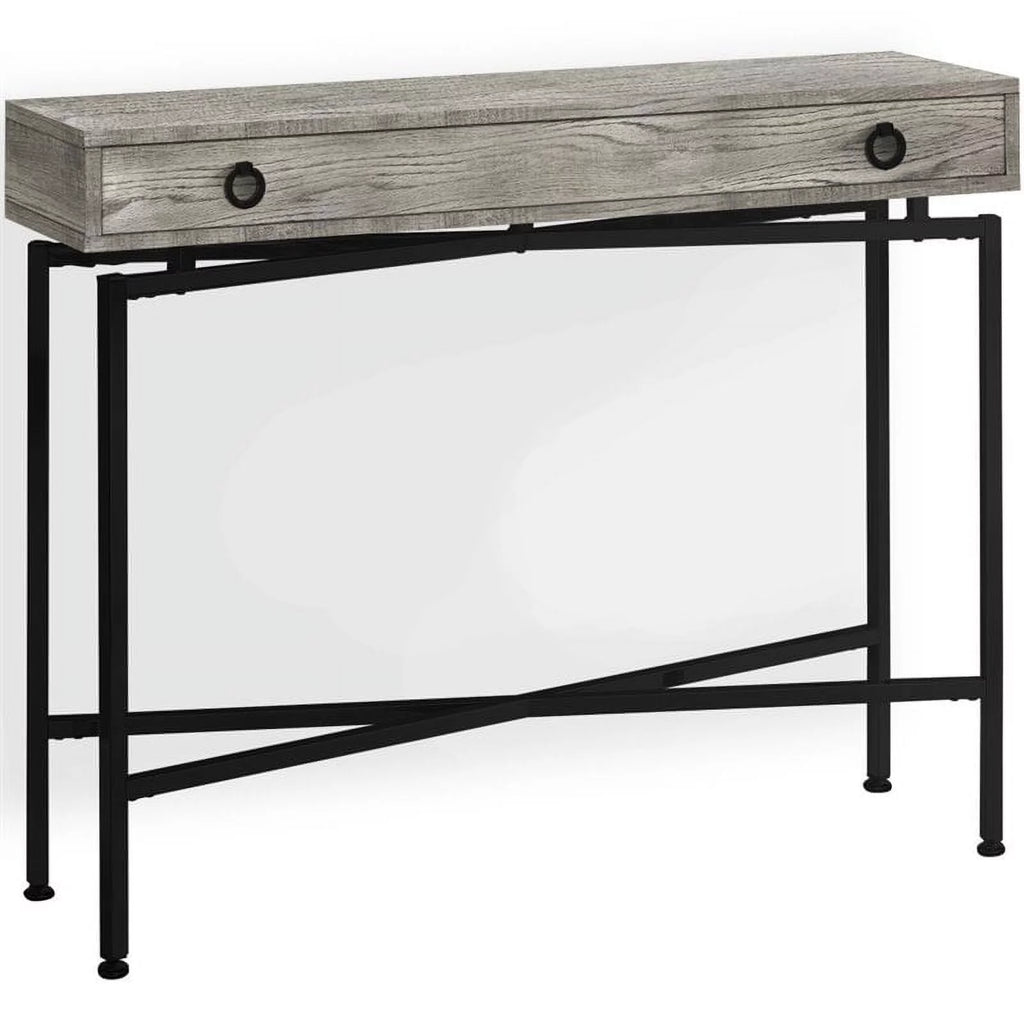 42" Mid Century Modern Wood Top Console Table G95743