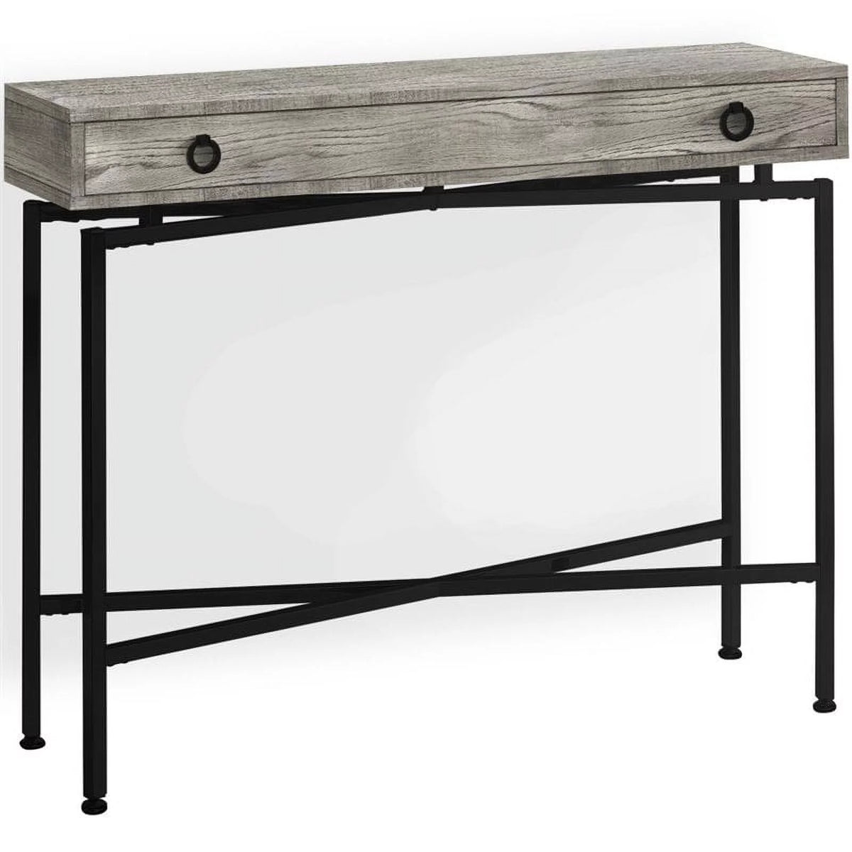 42" Mid Century Modern Wood Top Console Table G95743