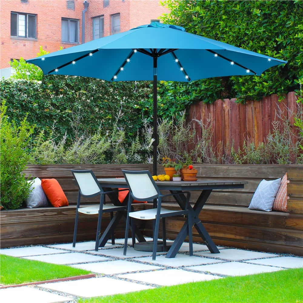 7.5ft Patio Umbrella with LED Lights F428